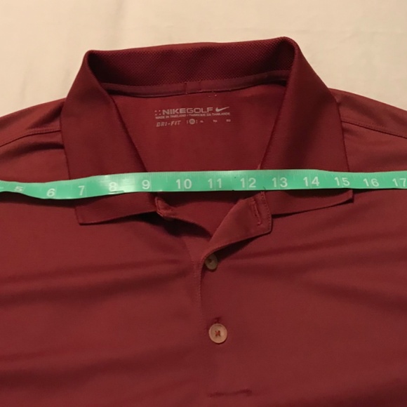 Nike Golf Polo Dri Fit Performance Red Short Sleeve Athletic Mens Sz XL - Picture 6 of 9